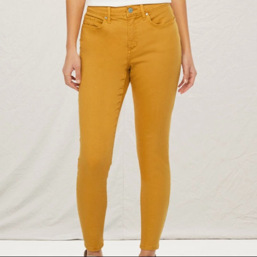 mustard yellow ankle jeans